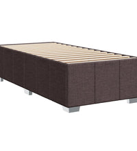 Boxspringbett mit Matratze Dunkelbraun 90x200 cm Stoff