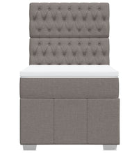 Boxspringbett mit Matratze Taupe 90x200 cm Stoff