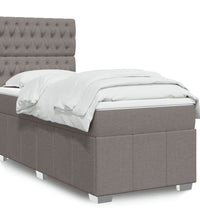 Boxspringbett mit Matratze Taupe 90x200 cm Stoff