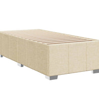 Boxspringbett mit Matratze Creme 90x200 cm Stoff
