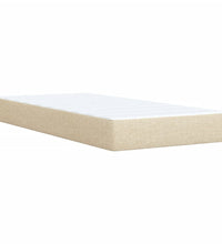 Boxspringbett mit Matratze Creme 90x200 cm Stoff