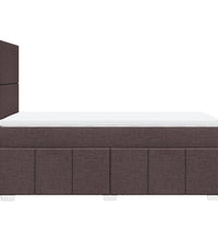 Boxspringbett mit Matratze Dunkelbraun 100x200 cm Stoff