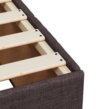 Boxspringbett mit Matratze Dunkelbraun 100x200 cm Stoff