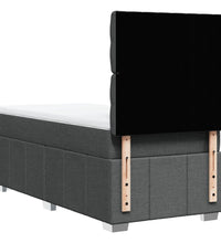 Boxspringbett mit Matratze Dunkelgrau 100x200 cm Stoff