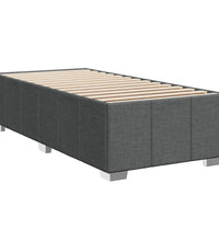 Boxspringbett mit Matratze Dunkelgrau 100x200 cm Stoff