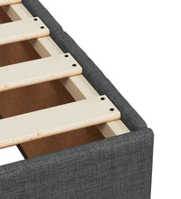 Boxspringbett mit Matratze Dunkelgrau 100x200 cm Stoff