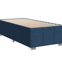 Boxspringbett mit Matratze Blau 100x200 cm Stoff