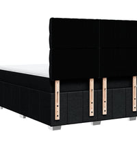 Boxspringbett mit Matratze Schwarz 140x190 cm Stoff