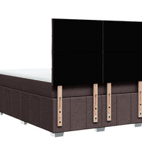 Boxspringbett mit Matratze Dunkelbraun 140x200 cm Stoff