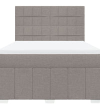 Boxspringbett mit Matratze Taupe 140x200 cm Stoff