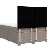 Boxspringbett mit Matratze Taupe 140x200 cm Stoff