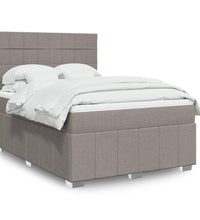 Boxspringbett mit Matratze Taupe 140x200 cm Stoff