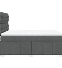 Boxspringbett mit Matratze Dunkelgrau 160x200 cm Stoff