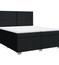 Boxspringbett mit Matratze Schwarz 200x200 cm Stoff