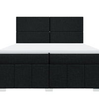 Boxspringbett mit Matratze Schwarz 200x200 cm Stoff