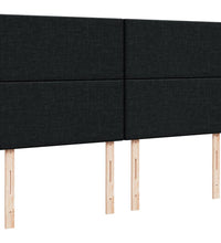 Boxspringbett mit Matratze Schwarz 200x200 cm Stoff