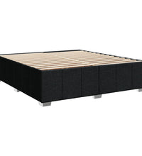Boxspringbett mit Matratze Schwarz 200x200 cm Stoff
