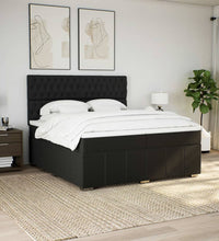 Boxspringbett mit Matratze Schwarz 200x200 cm Stoff