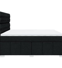 Boxspringbett mit Matratze Schwarz 200x200 cm Stoff