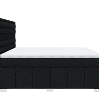 Boxspringbett mit Matratze Schwarz 200x200 cm Stoff