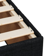 Boxspringbett mit Matratze Schwarz 200x200 cm Stoff