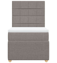 Boxspringbett mit Matratze Taupe 80x200 cm Stoff