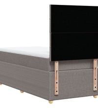 Boxspringbett mit Matratze Taupe 80x200 cm Stoff