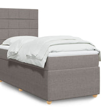 Boxspringbett mit Matratze Taupe 80x200 cm Stoff