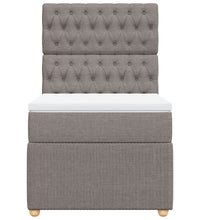 Boxspringbett mit Matratze Taupe 80x200 cm Stoff