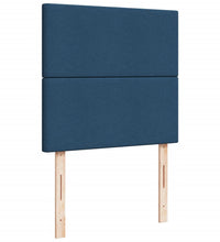 Boxspringbett mit Matratze Blau 90x190 cm Stoff