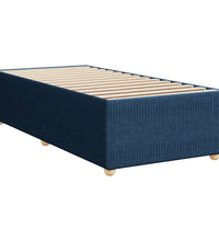 Boxspringbett mit Matratze Blau 90x190 cm Stoff