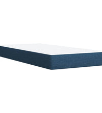 Boxspringbett mit Matratze Blau 90x190 cm Stoff