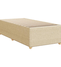 Boxspringbett mit Matratze Creme 90x190 cm Stoff