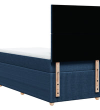 Boxspringbett mit Matratze Blau 90x200 cm Stoff