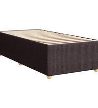 Boxspringbett mit Matratze Dunkelbraun 90x200 cm Stoff