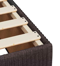 Boxspringbett mit Matratze Dunkelbraun 90x200 cm Stoff