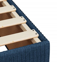 Boxspringbett mit Matratze Blau 90x200 cm Stoff