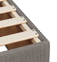 Boxspringbett mit Matratze Taupe 90x200 cm Stoff