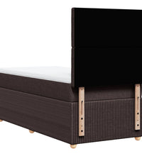 Boxspringbett mit Matratze Dunkelbraun 90x200 cm Stoff