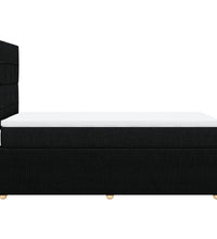 Boxspringbett mit Matratze Schwarz 100x200 cm Stoff