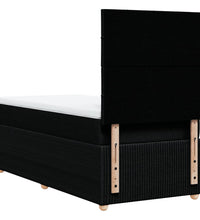 Boxspringbett mit Matratze Schwarz 100x200 cm Stoff