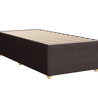 Boxspringbett mit Matratze Dunkelbraun 100x200 cm Stoff