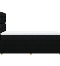 Boxspringbett mit Matratze Schwarz 100x200 cm Stoff