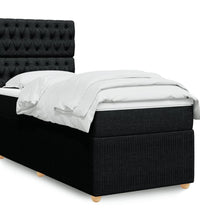 Boxspringbett mit Matratze Schwarz 100x200 cm Stoff
