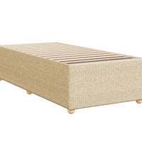 Boxspringbett mit Matratze Creme 100x200 cm Stoff