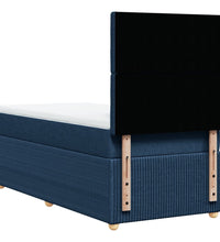 Boxspringbett mit Matratze Blau 100x200 cm Stoff