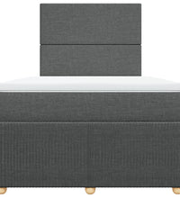 Boxspringbett mit Matratze Dunkelgrau 120x190 cm Stoff