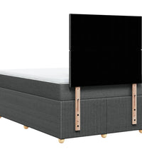 Boxspringbett mit Matratze Dunkelgrau 120x190 cm Stoff