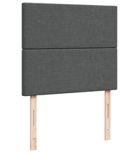 Boxspringbett mit Matratze Dunkelgrau 120x190 cm Stoff