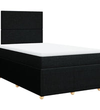 Boxspringbett mit Matratze Schwarz 120x190 cm Stoff